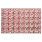 Ikat Moorish Damask - donkerrood en wit Stof (Yard (91,4 cm))