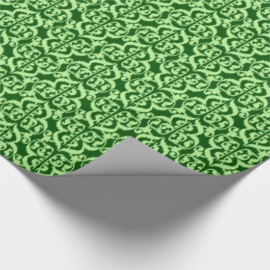 Ikat Moorish Damask - groen voor dennenhout en ner Cadeaupapier (Hoek)