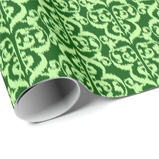 Ikat Moorish Damask - groen voor dennenhout en ner Cadeaupapier (Rol Hoek)