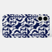 Ikat Moorish Damask - indigo en white Case-Mate iPhone Case (Achterkant (horizontaal))