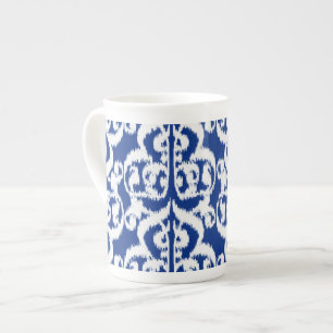 Ikat Moorish Damask - kobalt blauw en wit Porselein Kop