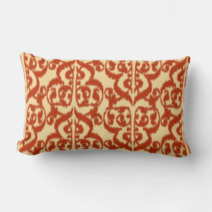 Ikat Moorish Damask - Mandarin oranje Kussen