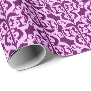 Ikat Moorish Damask - paars en orchidee Cadeaupapier