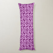 Ikat Moorish Damask - paars en orchidee Lichaamskussen (Achterkant (Verticaal))