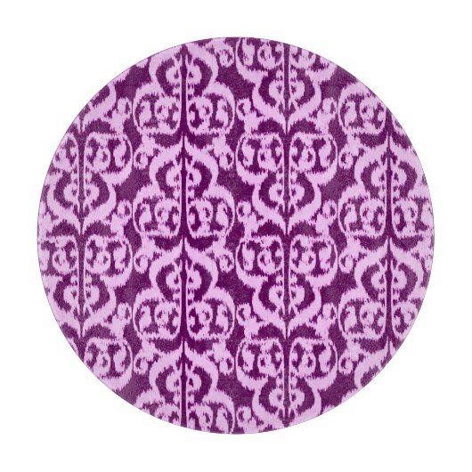 Ikat Moorish Damask - paars en orchidee Snijplank (Voorkant)