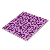 Ikat Moorish Damask - paars en orchidee Tegeltje (Zijkant)