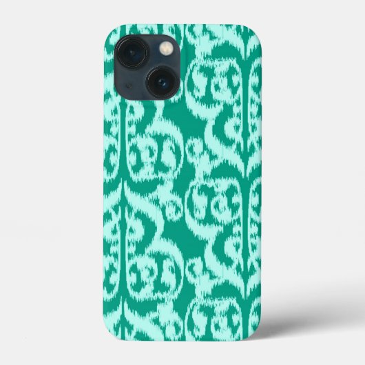Ikat Moorish Damask - peace ock en aqua Case-Mate iPhone Case (Achterkant)