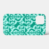 Ikat Moorish Damask - peace ock en aqua Case-Mate iPhone Case (Achterkant (horizontaal))