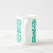 Ikat Moorish Damask - peace ock en aqua Porselein Kop (Achterkant)