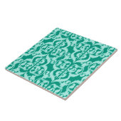 Ikat Moorish Damask - peace ock en aqua Tegeltje (Zijkant)