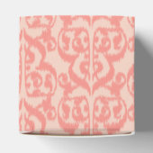 Ikat Moorish Damask - perzik en koraalroze Bedankdoosjes (Bovenkant)