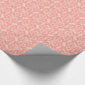 Ikat Moorish Damask - perzik en koraalroze Cadeaupapier (Hoek)