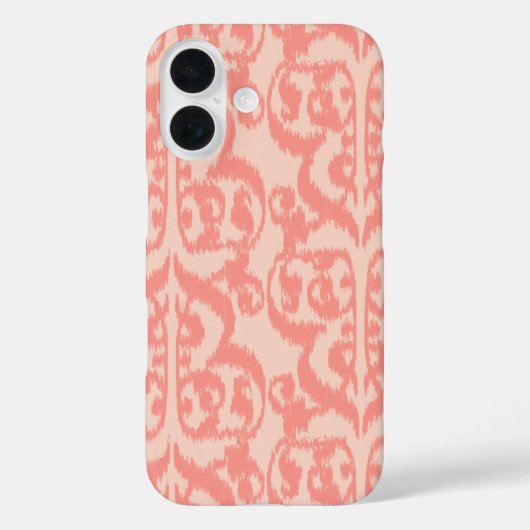 Ikat Moorish Damask - perzik en koraalroze Case-Mate iPhone Case (Achterkant)