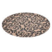 Ikat Moorish Damask - perzikkleurig en koolgrijs Snijplank (Hoek)