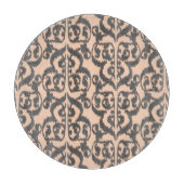 Ikat Moorish Damask - perzikkleurig en koolgrijs Snijplank (Voorkant)