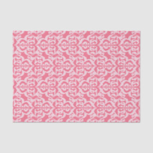 Ikat Moorish Damask - schaduwen van koraalroze Tissuepapier