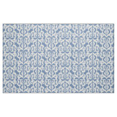Ikat Moorish Damask - sky blue en white Stof (Fat Quarter)