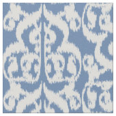 Ikat Moorish Damask - sky blue en white Stof (Close Up)