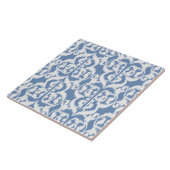 Ikat Moorish Damask - sky blue en white Tegeltje (Zijkant)