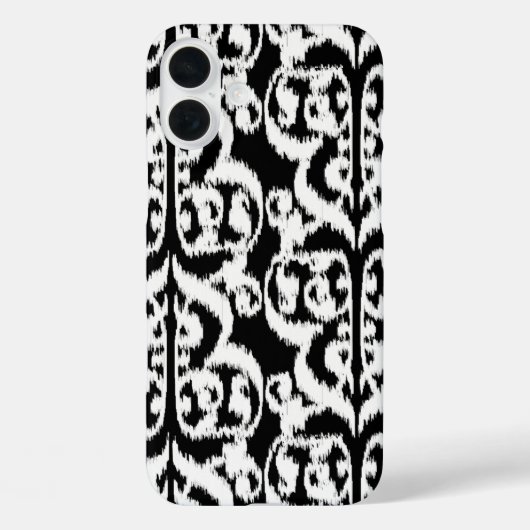 Ikat Moorish Damask - wit en zwart Case-Mate iPhone Case (Achterkant)