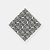 Ikat Moorish Damask - zwart-wit Servetten (Hoek)