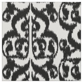 Ikat Moorish Damask - zwart-wit Stof (Close Up)