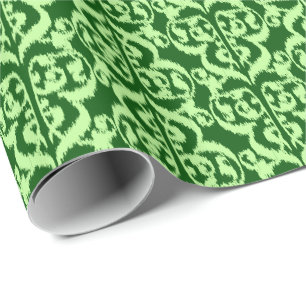 Ikat Moorse damast - dennen- en muntgroen Cadeaupapier