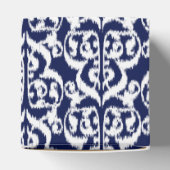 Ikat Moorse damast - indigo en wit Bedankdoosjes (Bovenkant)