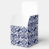 Ikat Moorse damast - indigo en wit Bedankdoosjes (Geopend)