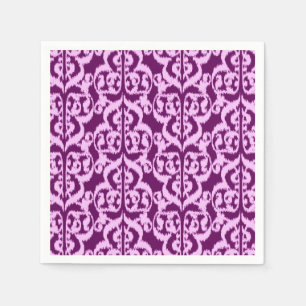 Ikat Moorse Damast - paars en orchidee Servet