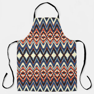 Ikat naadloos patroon. dye shibori-druk met schort