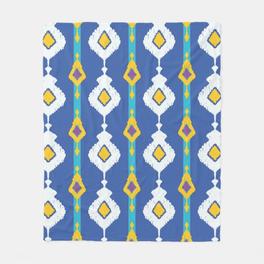Ikat naadloos patroon fleece deken (Voorkant)