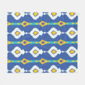 Ikat naadloos patroon fleece deken (Voorkant (Horizontaal))
