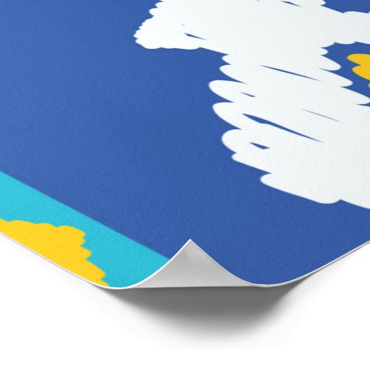 Ikat naadloos patroon  poster (Hoek)