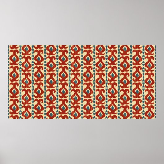 Ikat naadloos patroon poster (Voorkant)