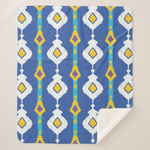 Ikat naadloos patroon sherpa deken