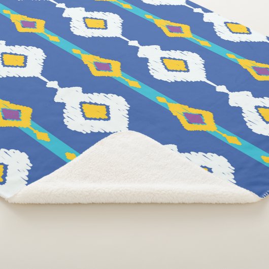 Ikat naadloos patroon sherpa deken (3/4)