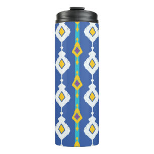 Ikat naadloos patroon thermosbeker