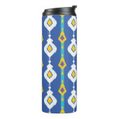 Ikat naadloos patroon thermosbeker (Gedraaid links)