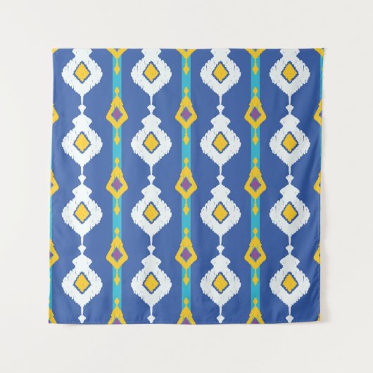 Ikat naadloos patroon wandkleed (Voorkant)