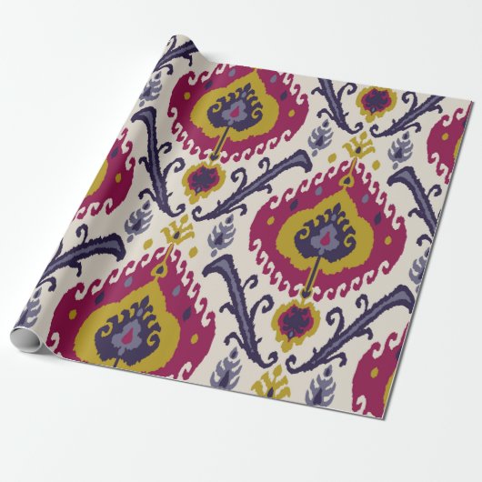 Ikat naadloze patroonachtergrond Traditioneel onde Cadeaupapier (Uitgerold)