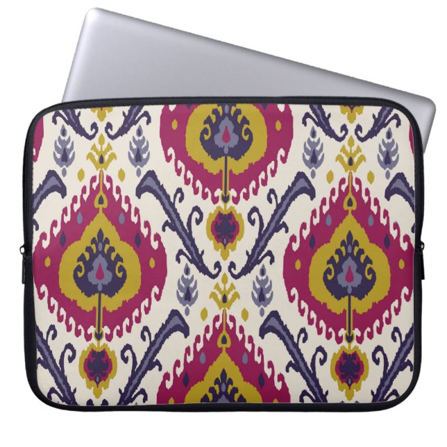 Ikat naadloze patroonachtergrond Traditioneel onde Laptop Sleeve (Voorkant)