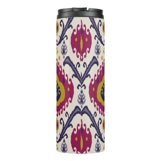 Ikat naadloze patroonachtergrond Traditioneel onde Thermosbeker (Achterkant)