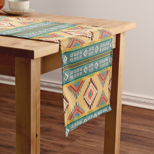 Ikat Navajo ontwerp Korte Tafelloper (Voorbeeld)