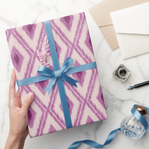  Ikat paarse patroon. Cadeaupapier