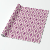  Ikat paarse patroon. Cadeaupapier (Uitgerold)