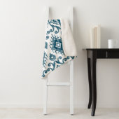 Ikat Paisley Pattern Sherpa Deken (In situ)