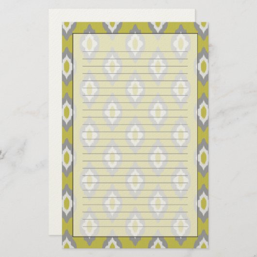 Ikat  patroon briefpapier (Voorkant / Achterkant)
