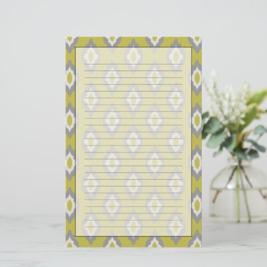 Ikat  patroon briefpapier (Staand voorkant)