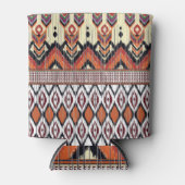 Ikat-patroon: etnisch geometrisch ontwerp. blikjeskoeler (Voorkant)